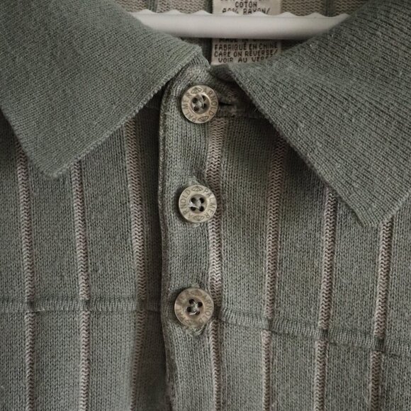 Arnold Palmer Men's Sz XL Green Polo Collared Long Sleeve Pullover Sweater Top - Picture 5 of 12